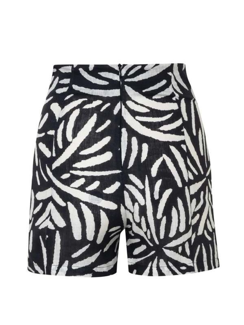 NWT Cala de la Cruz Black White Linen Bana Shorts, Size XS